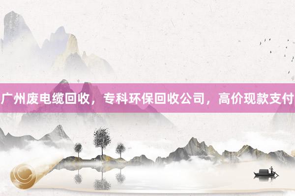 广州废电缆回收，专科环保回收公司，高价现款支付